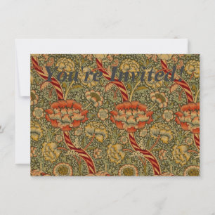 William Morris Wandle English Floral Damask Design Einladung