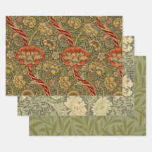 William Morris Wandle English Floral Damask Design