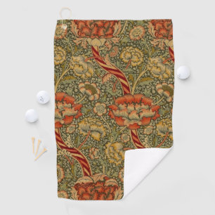 William Morris Wandle English Floral Damask Design Golfhandtuch