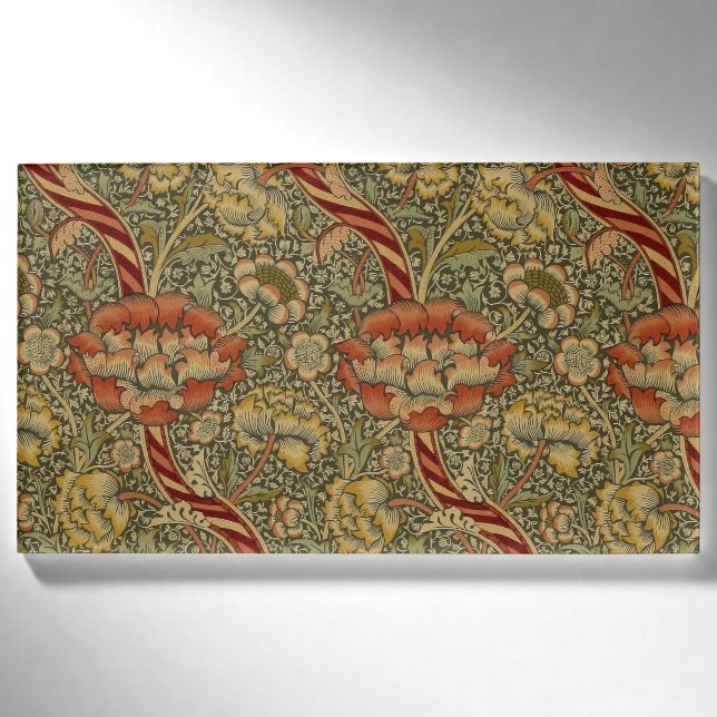William Morris Wandle English Floral Damask Design Namenschild (Vorderseite)