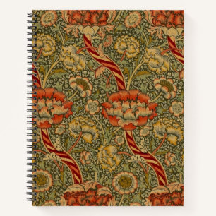 William Morris Wandle English Floral Damask Design Notizbuch