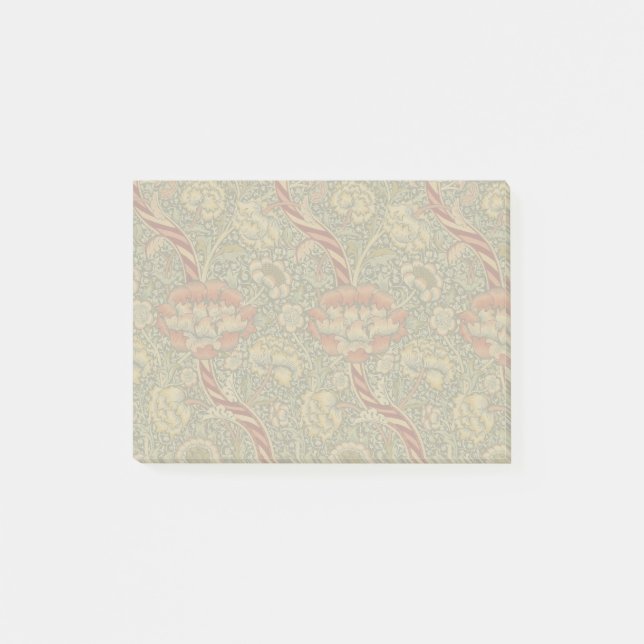 William Morris Wandle English Floral Damask Design Post-it Klebezettel (Vorderseite)