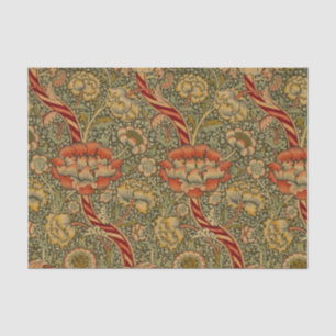 William Morris Wandle English Floral Damask Design Seidenpapier