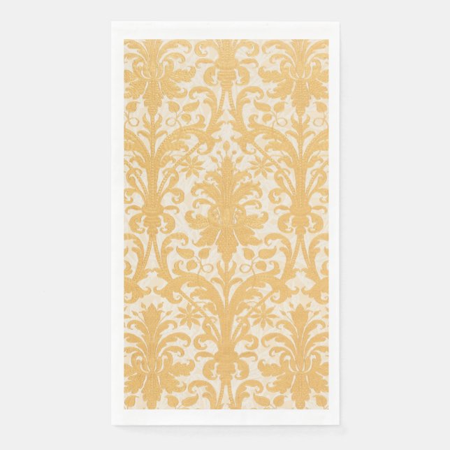 William Morris Weide & Gold Damast Luxus Serviette (Vorderseite)