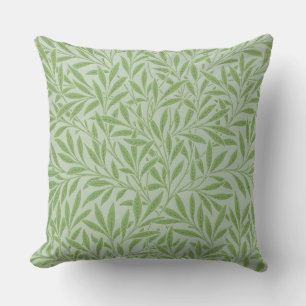 William Morris Weidenblüten Klassisches Grün Kissen