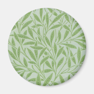 William Morris Weidenblüten Klassisches Grün Magnet