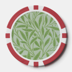 William Morris Weidenblüten Klassisches Grün Pokerchips