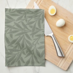 William Morris Weidenmuster Antik Hellgrün Geschirrtuch