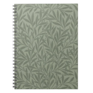 William Morris Weidenmuster Antik Hellgrün Notizblock