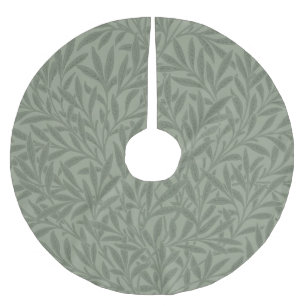 William Morris Weidenmuster Antik Hellgrün Polyester Weihnachtsbaumdecke
