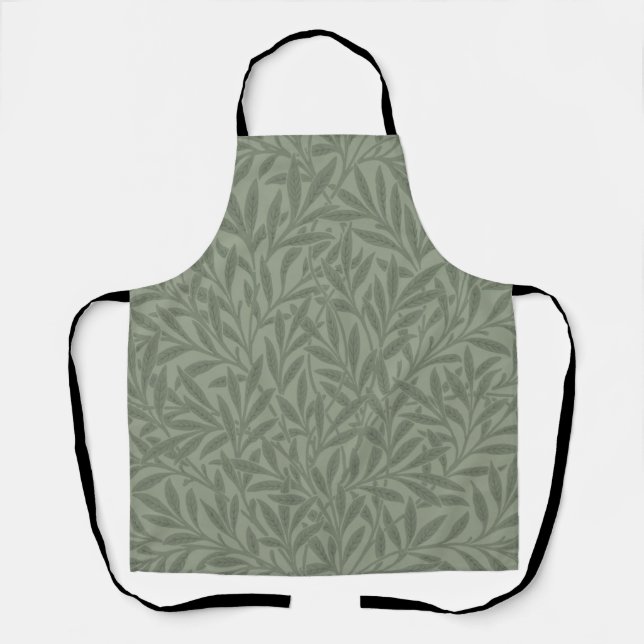 William Morris Weidenmuster Antik Hellgrün Schürze (Vorderseite)