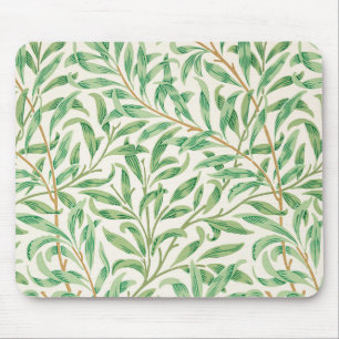 William Morris. Weidenzweig. Vintage Grünzeug Mousepad