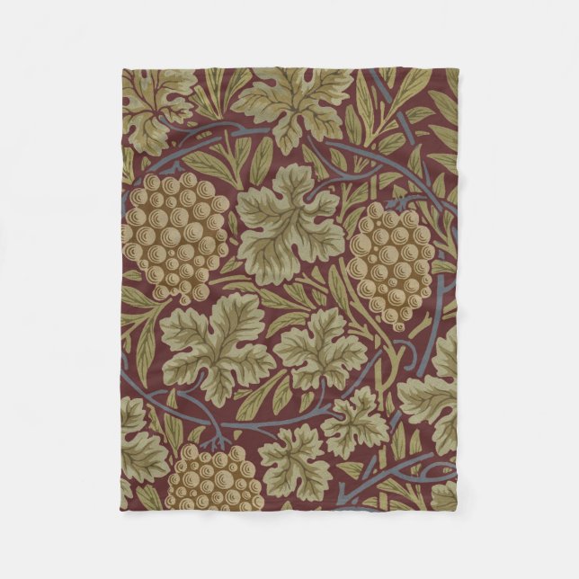 William Morris Weinroute Mendrisiotto Fleecedecke (Vorderseite)
