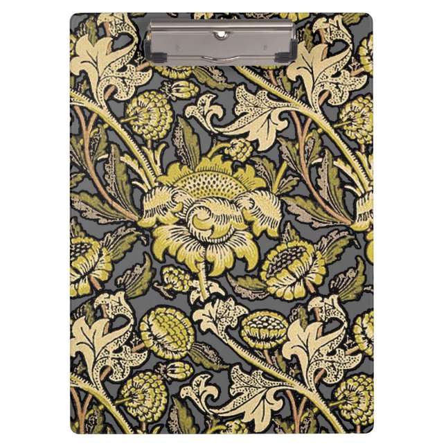 William Morris Wey Floral Wallpaper Klemmbrett (Vorderseite)
