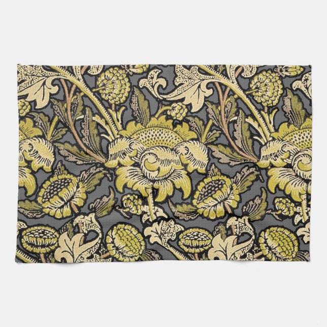William Morris Wey Floral Wallpaper Küchentuch (Horizontal)