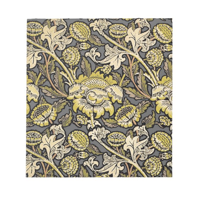 William Morris Wey Floral Wallpaper Notizblock (Vorderseite)