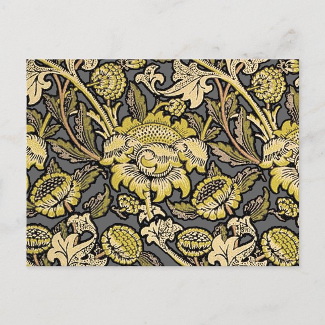 William Morris Wey Floral Wallpaper Postkarte (Vorderseite)
