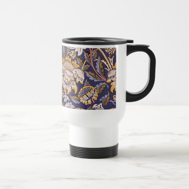 William Morris Wey Floral Wallpaper Reisebecher (Rechts)