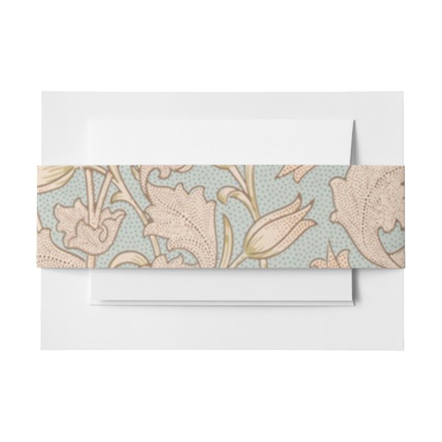 William Morris Wild Tulip Blume Floral Design Einladungsbanderole (Vorderseite Beispiel)