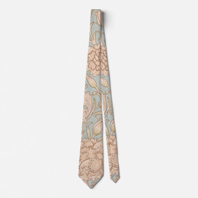 William Morris Wild Tulip Blume Floral Design Krawatte (Vorderseite)