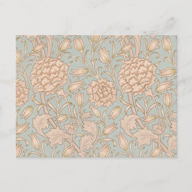 William Morris Wild Tulip Blume Floral Design Postkarte (Vorderseite)