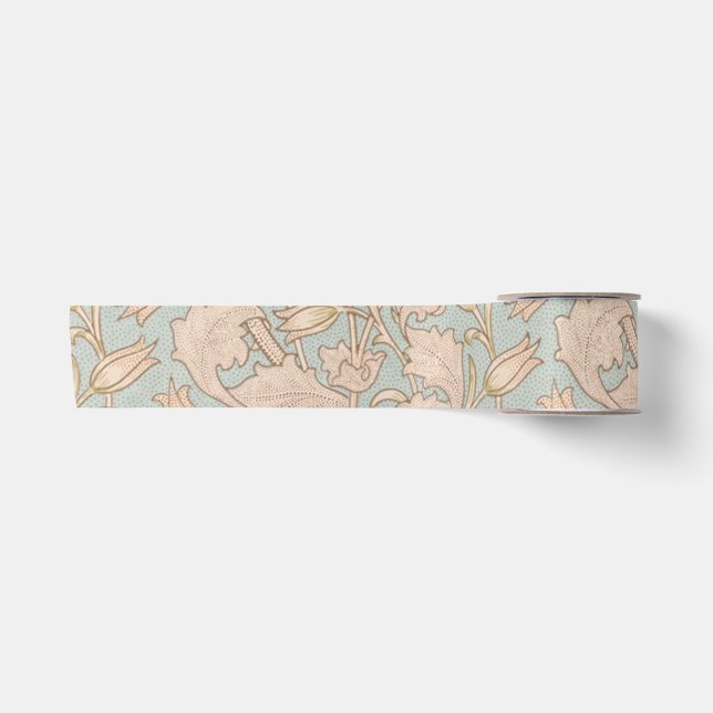 William Morris Wild Tulip Blume Floral Design Satinband (Vorderseite)