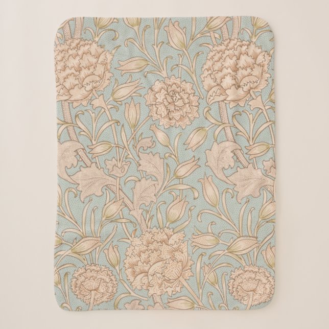 William Morris Wild Tulip Blume Floral Design Sherpadecke (Vorderseite)