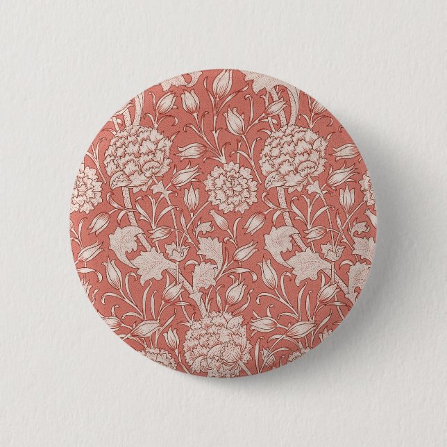 William Morris Wild Tulip Classic Viktorianisch De Button (Vorderseite)