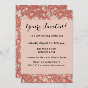 William Morris Wild Tulip Classic Viktorianisch De Einladung