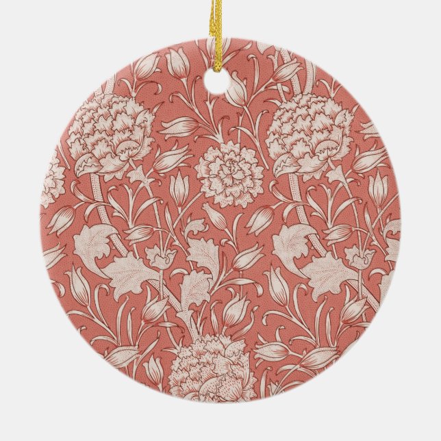 William Morris Wild Tulip Classic Viktorianisch De Keramik Ornament (Hinten)