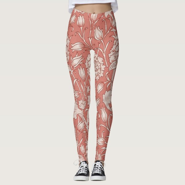 William Morris Wild Tulip Classic Viktorianisch De Leggings (Vorderseite)