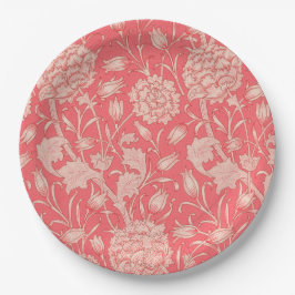 William Morris - Wilde Tulips - rosa Muster Pappteller