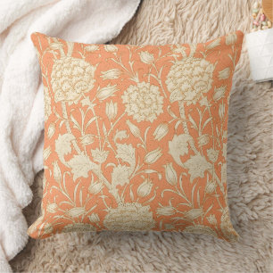 William Morris Wilde Tulpe Orange Florale Kunst Kissen