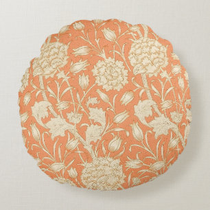 William Morris Wilde Tulpe Orange Florale Kunst Rundes Kissen