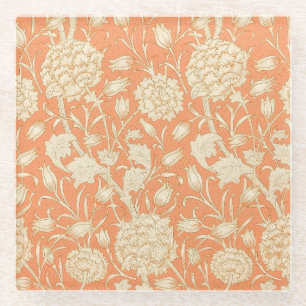 William Morris Wilde Tulpe Vintage Blumenmuster Glasuntersetzer