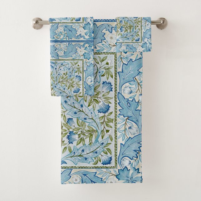 William Morris & Wilhelmina Style Prints Badhandtuch Set (Insitu)