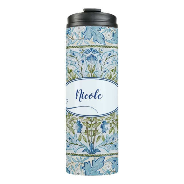 William Morris & Wilhelmina Style Prints Thermosbecher (Vorderseite)