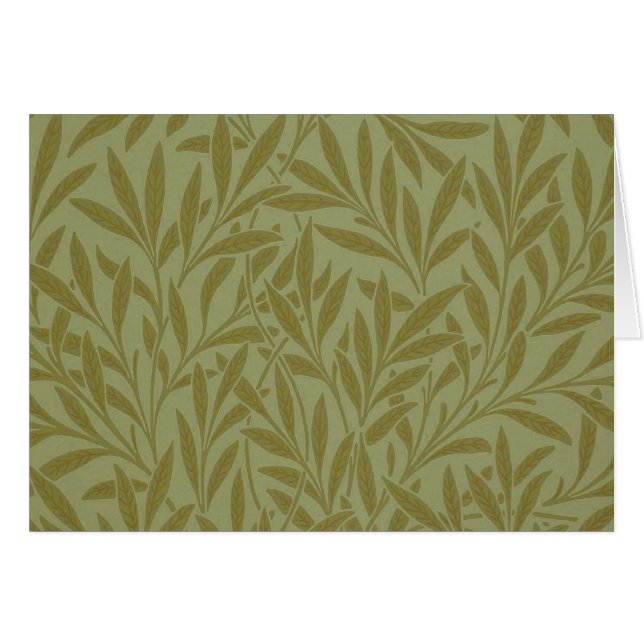 William Morris Willow Antique Green Leaf Vine Art (Devant horizontal)
