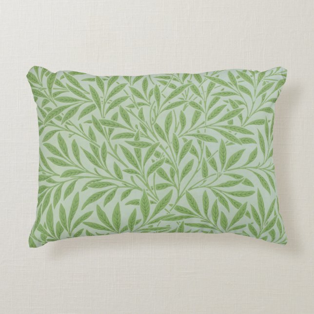 William Morris Willow Blume Classic Green Dekokissen (Vorderseite)
