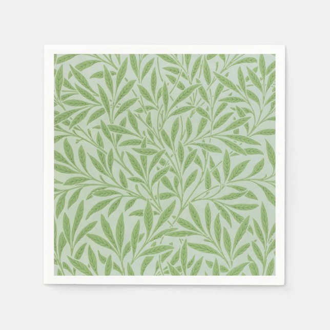 William Morris Willow Blume Classic Green Serviette (Vorderseite)