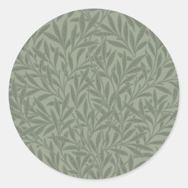 William Morris Willow Blume Classic Runder Aufkleber (Vorderseite)