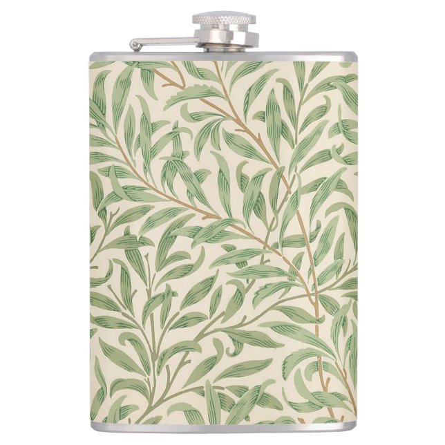 William Morris Willow Bough Garden Blume Classic Flachmann (Vorderseite)