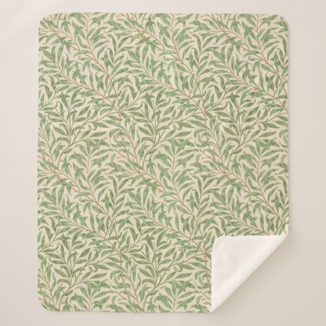 William Morris Willow Bough Garden Blume Classic Sherpadecke (Vorderseite)