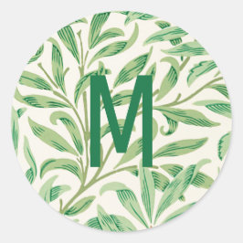 William Morris. Willow Bough. Monographie Runder Aufkleber