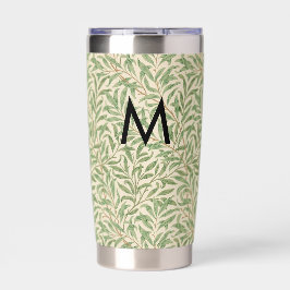 William Morris Willow Bough Pattern Mit Monogramm Thermobecher