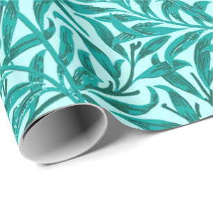 William Morris Willow Bough, Türkis und Aqua Geschenkpapier