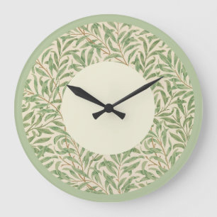 William Morris Willow Bough Vintage Pattern Wall Große Wanduhr