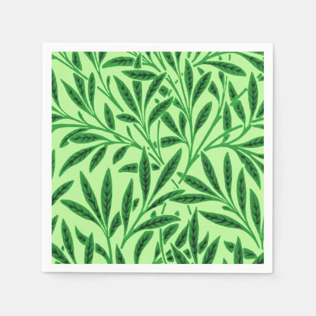 William Morris Willow Pattern, Light Jade Green Serviette (Vorderseite)