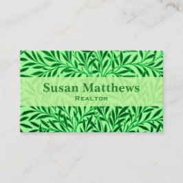 William Morris Willow Pattern, Light Jade Green Visitenkarte