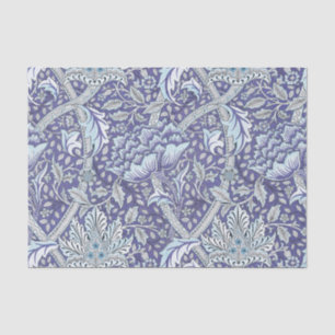 William Morris Windrush Blaues Blumenmuster Seidenpapier